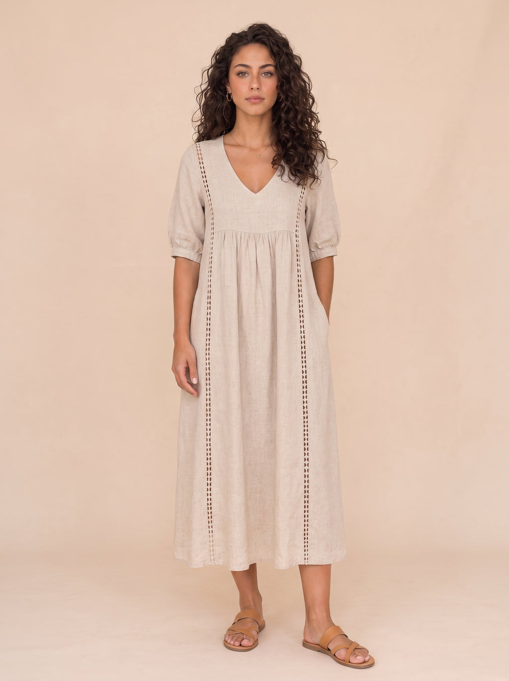 Vestido Gelsomina Beige — 1