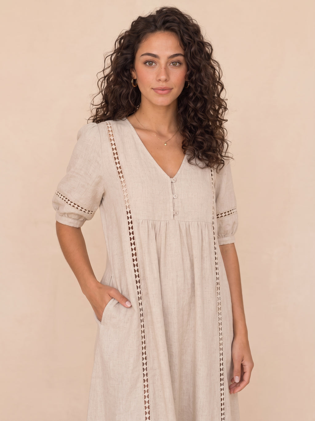 Vestido Gelsomina Beige — 4