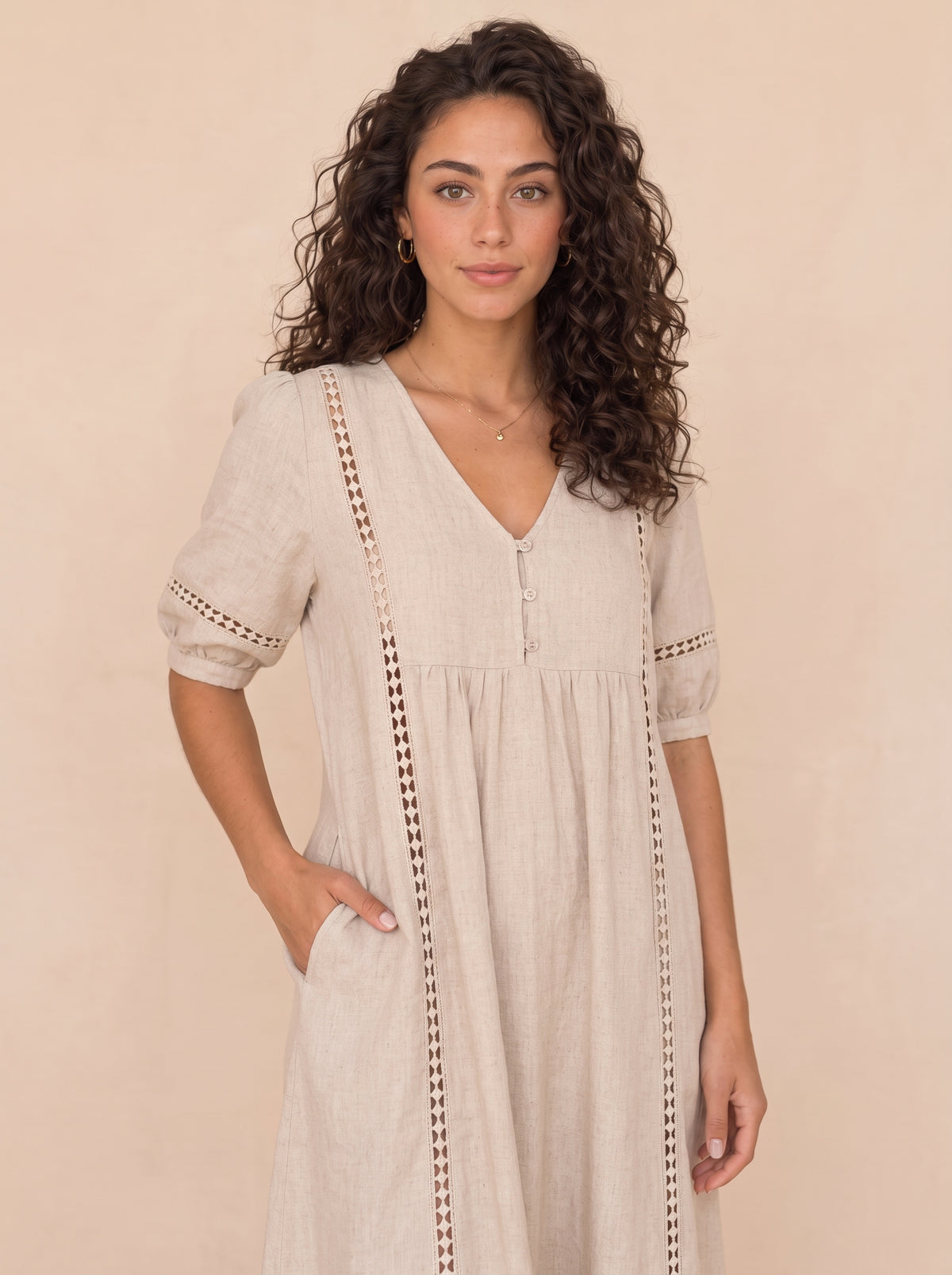 Vestido Gelsomina Beige — 4