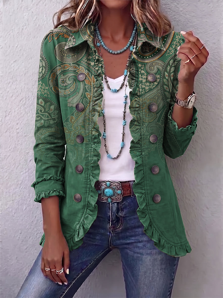 Chaqueta Pellegrina · Paisley verde — 1