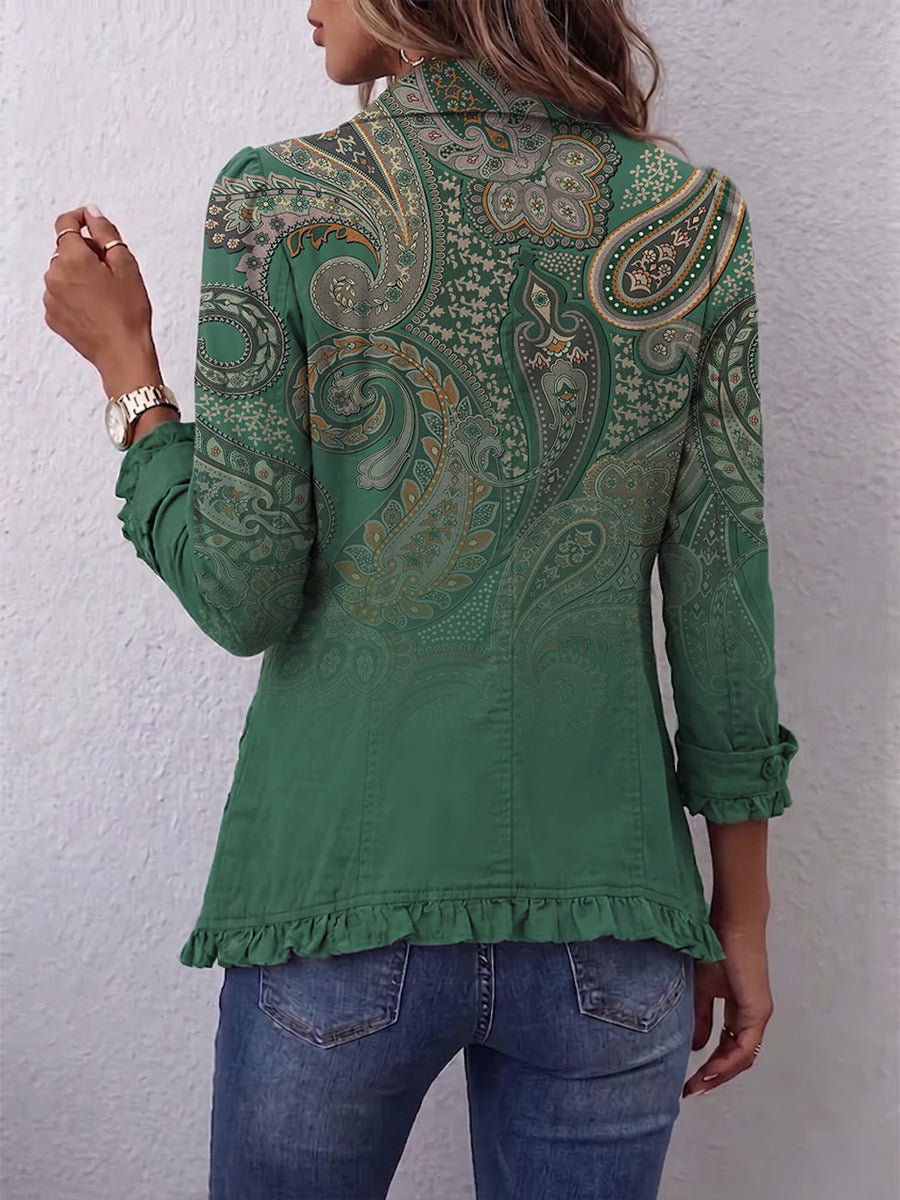 Chaqueta Pellegrina · Paisley verde — 2