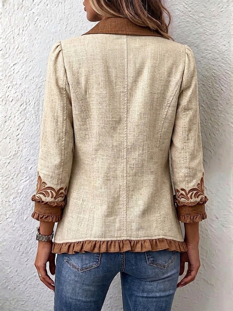 Chaqueta Serenella · Beige y Marrón — 2